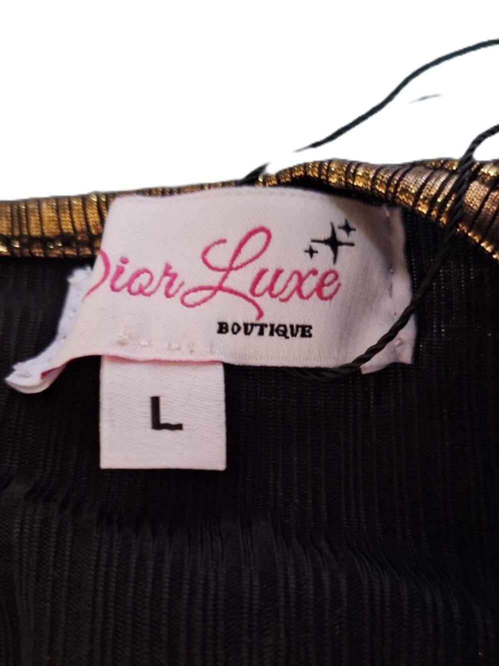 Dior Luxe Boutique Gold lame look jumpsuit large